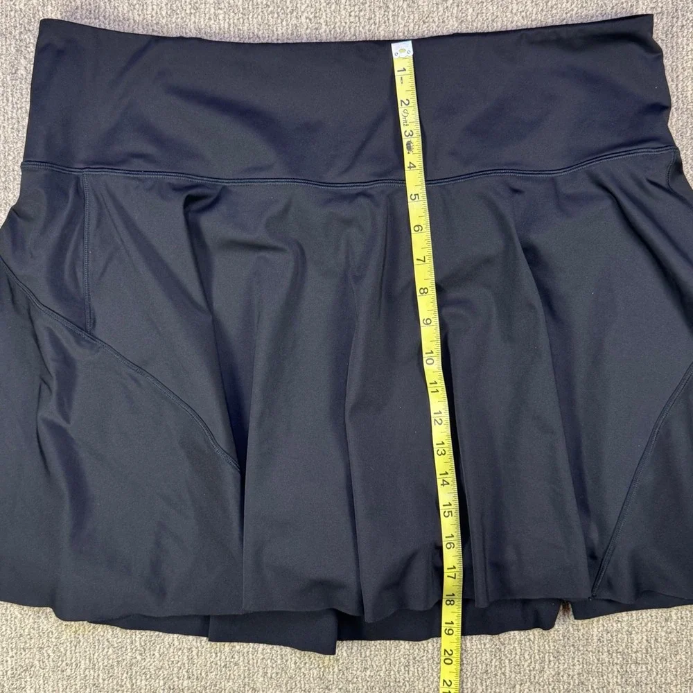 Athleta Ace Tennis Skort 2X Black Built In‎ Shorts Zipper Pocket NWOT Plus